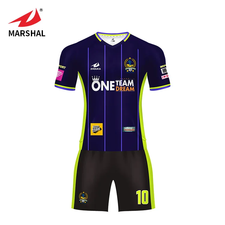 Factory Outlet Wholesale Football Shirts Set Make Your Own Design Soccer Kits Short Sleeve Soccer Jersey.