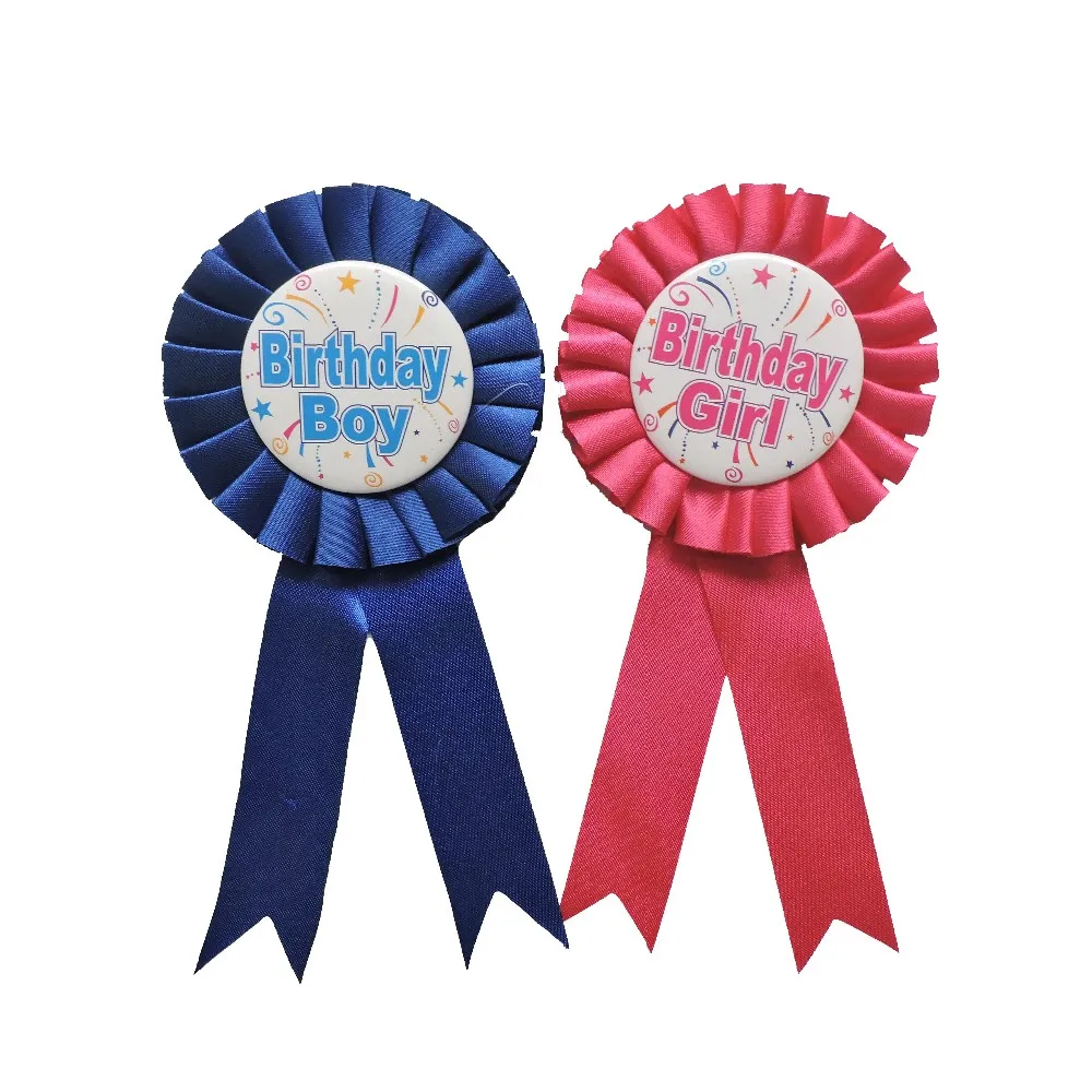 
Kids Birthday Party Supplies Birthday Boys Badge With Ribbon 