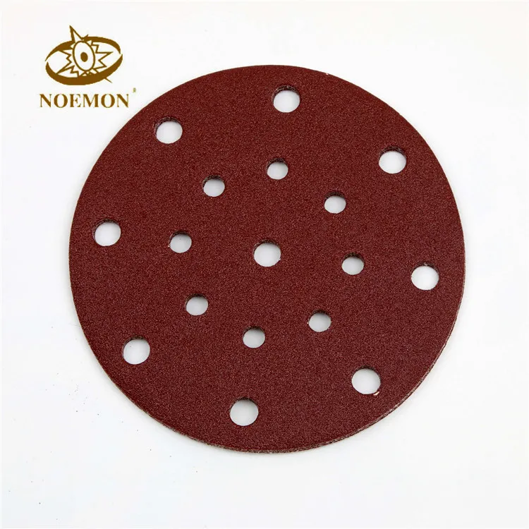 Round 5 inch grit 60 Aluminium Oxide abrasive sanding disc for grinding and polishing