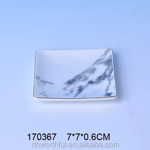 
Handmade ceramic marble trinket tray 