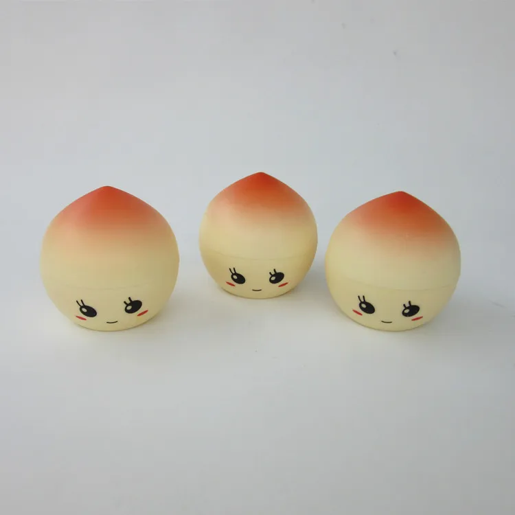 Nice pink color fruit shape plastic cosmetic bottle