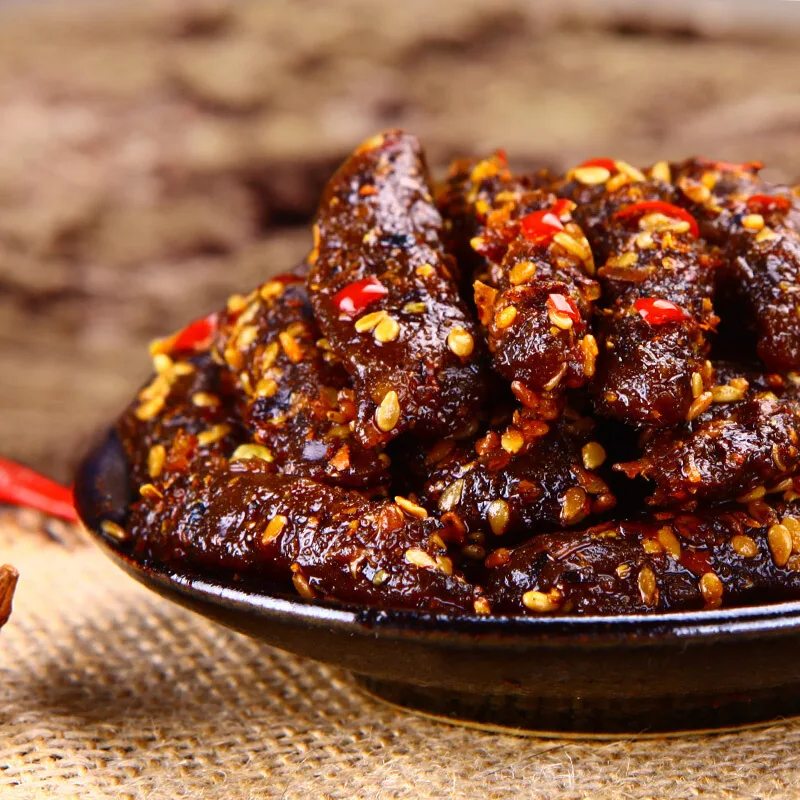 
Shu Dao Xiang Online Wholesale Shop Bulk Items Beef 200g Spicy Snacks Jerky Processing Plant Cattle Meat Beef Jerky 