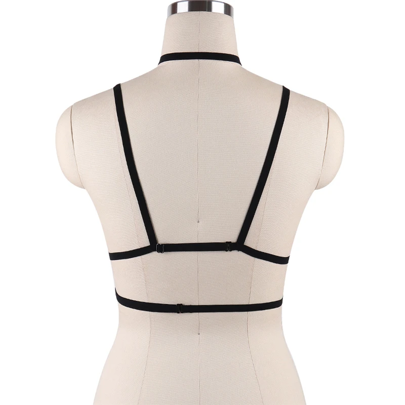Factory wholesale Lingerie sexy open sheer bra Stylisha djustable black Harness Bra S0017
