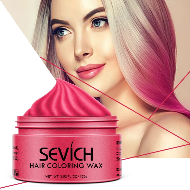 Temporary Hair Colour Pomade 8 colors elastic styling hair wax for man and woman