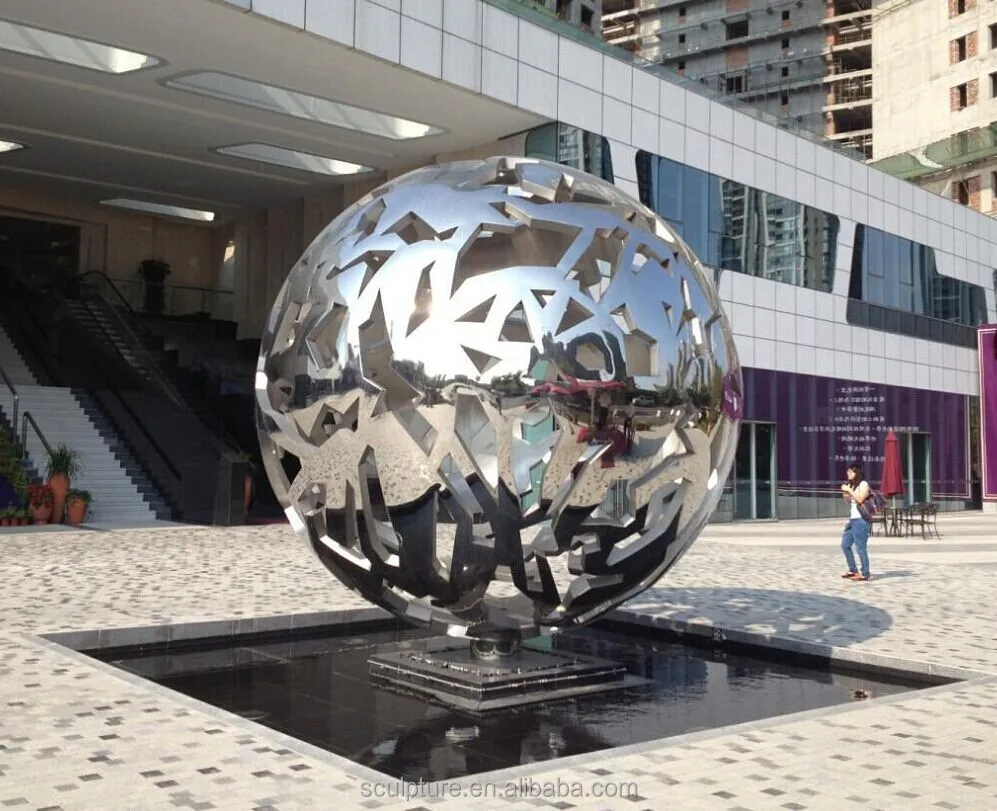 
Urban sculpture stainless steel balls polish sphere 