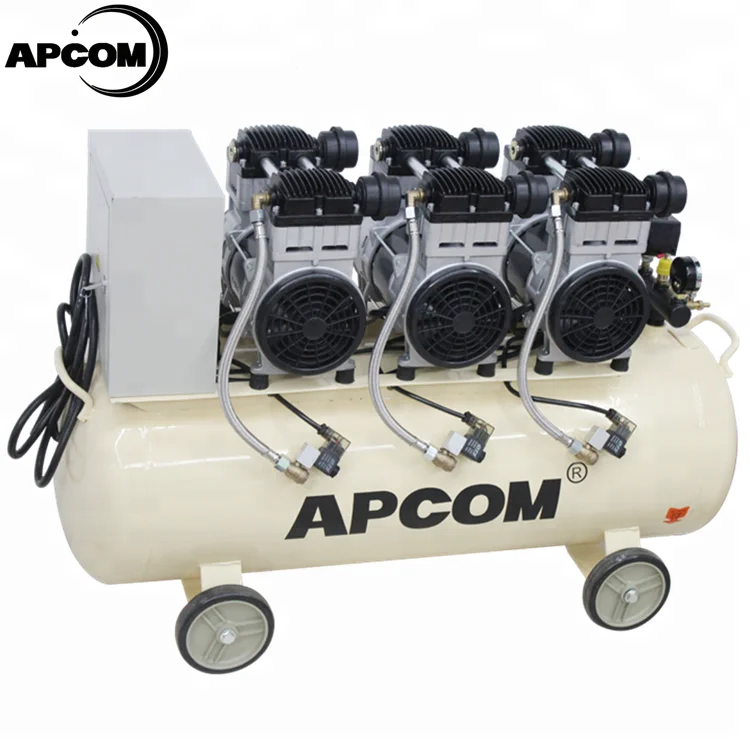  Воздушный компрессор APCOM EX1100 * 3-120 3 кВт бесшумный безмасляный воздушный с воздушным баком 120 л 230 200 100