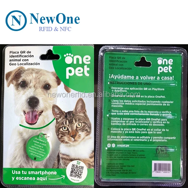 
Free samples epoxy waterproof nfc pet id collar tag with Unique QR code epoxy nfc tag 