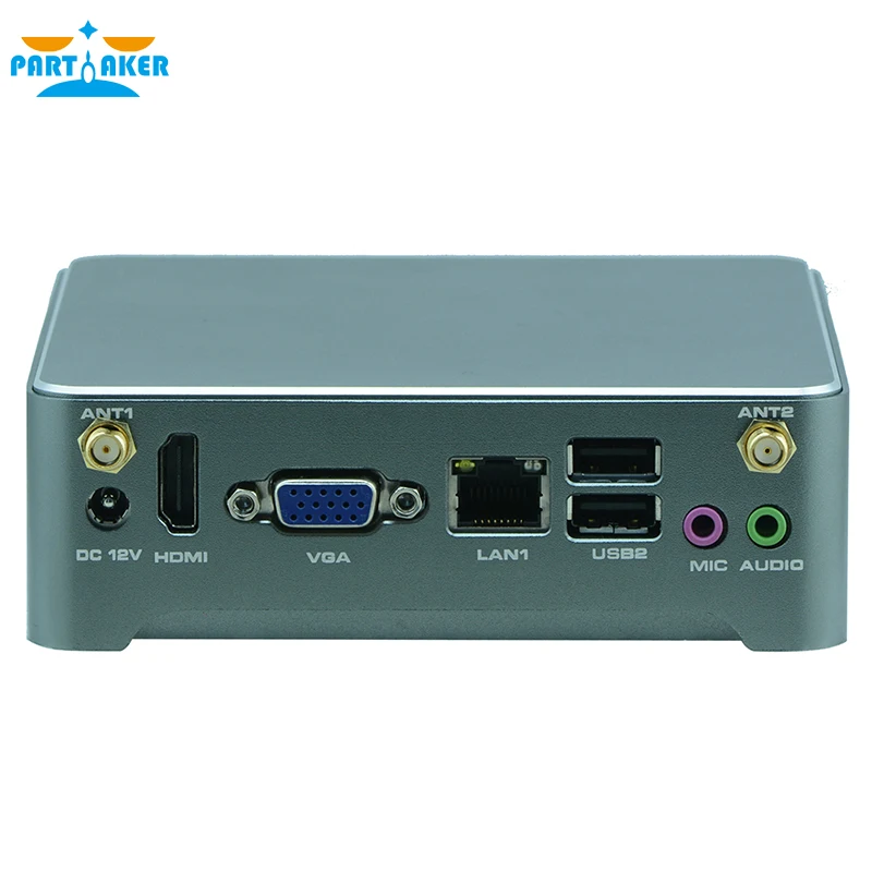 
Mini PC Build WIN 10 Intel N2805 Fanless Barebone 2 Lan HTPC TV Box Nano Industrial Mini PC VESA N3 