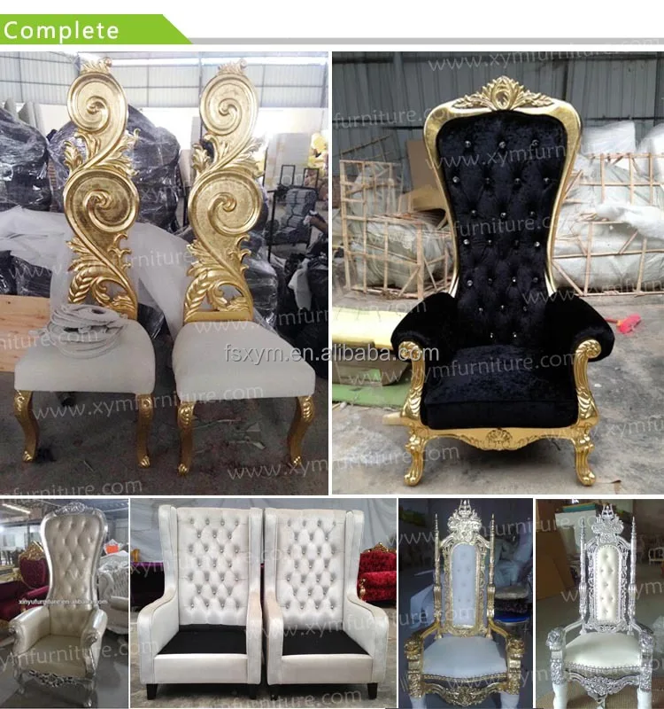 Wholesale modern wedding furniture high back throne king sofa for bride and groom