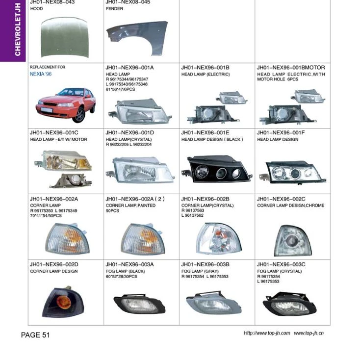 Автозапчасти CARVAL/JH/AUTOTOP для DAEWOO NEXIA 1996