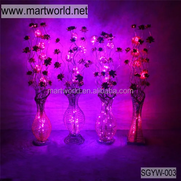 Hot  wholesale Decorative LED light wedding pillar ,wedding vase design for wedding decoration(SGYW-003)