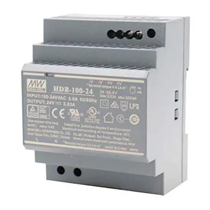 HDR-100-24 новый оригинальный источник питания Meanwell 92 Вт 24 В 3,83a