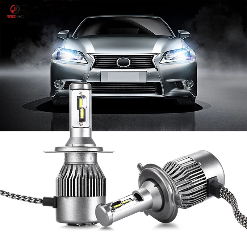 Weiyao new products led automotive lighting H4 led CSP chips led headlight 8000LM for sale