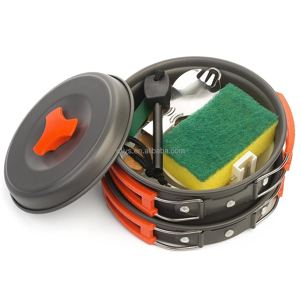 Набор посуды для кемпинга на открытом воздухе 11 предметов оборудование и пешего туризма набор