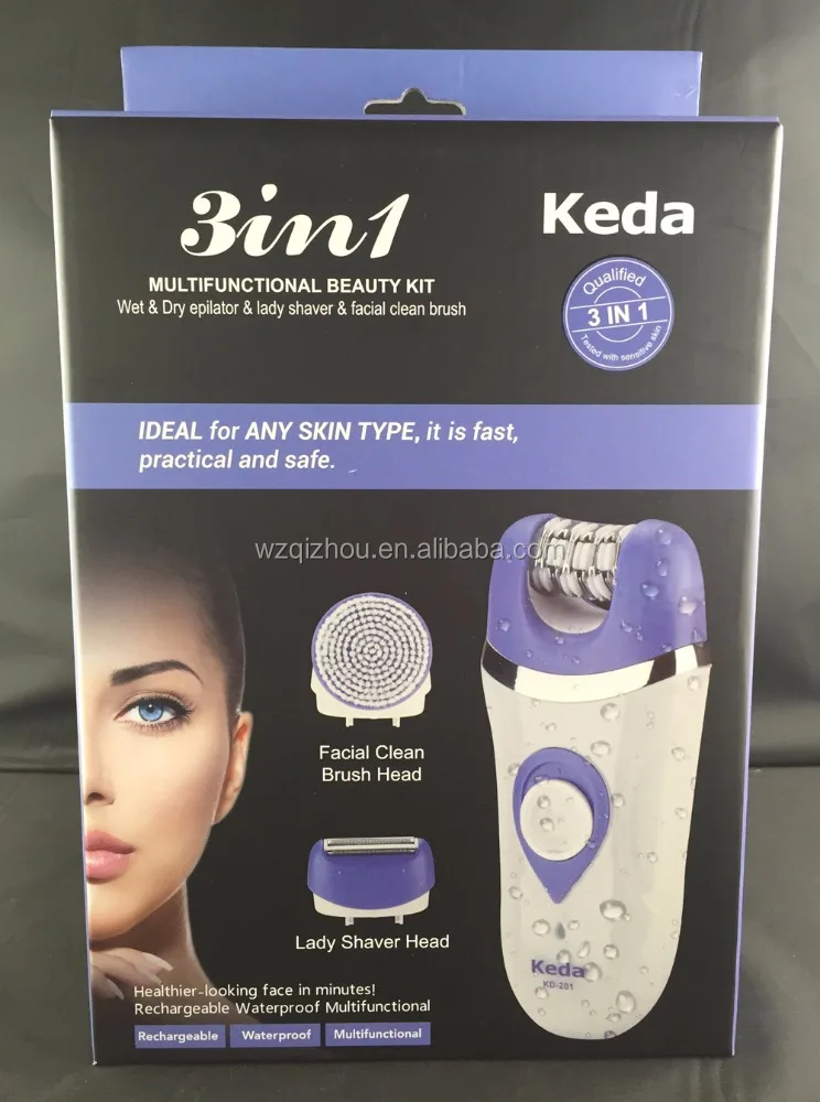 
Hot Selling Multi-functional epilator&Lady shaver&Facial clean brush 