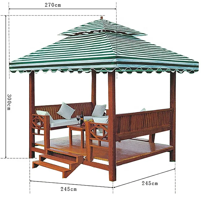
New Style Wooden Outdoor Pavilion Gazebos Tent Luxury Garden Gazebo 