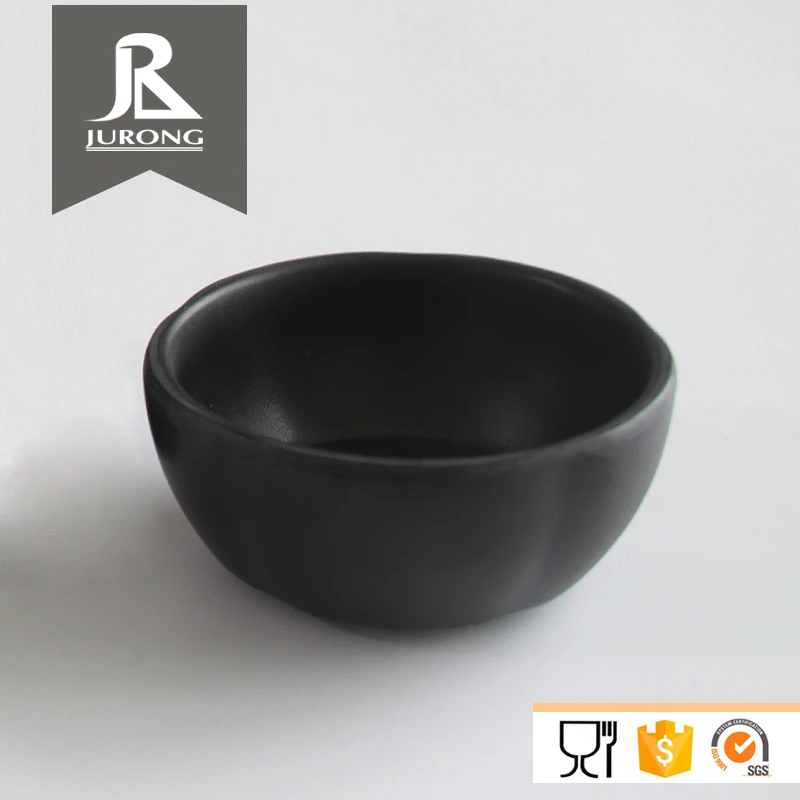Wholesale Custom design logo plastic black shell shape eco friendly coconut bowl