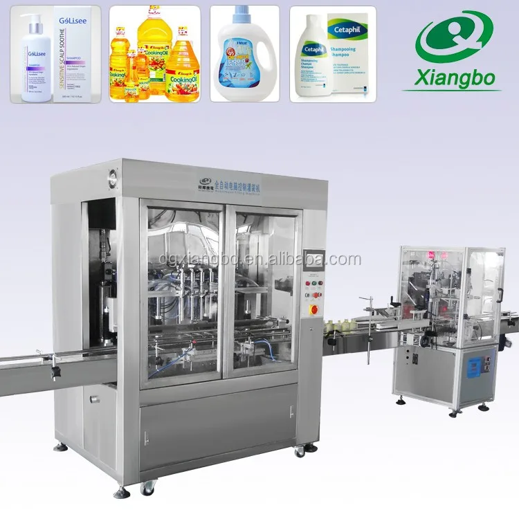 machinery industry equipment automatic manufacturers Servo motor control automatic canning bottle Detergent  filling machine