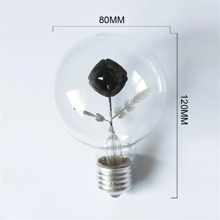 
christmas bulb red flower firework filament light bulb indoor decorating G80 bulb festival lamps 