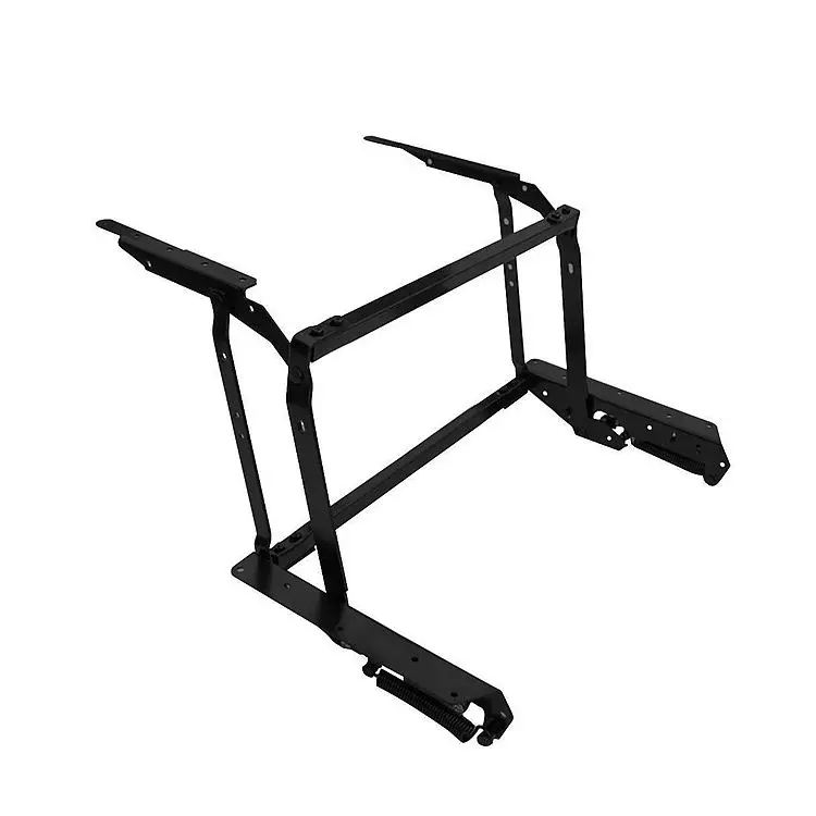 Hardware Furniture Mechanism Stand Rack Bracket Black Carbon Steel Lift Up Top Coffee Table Spring Hinge