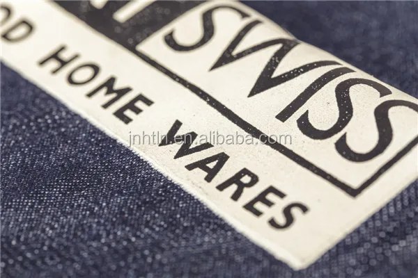 100% cotton black denim apron with printed white Logo and pockets