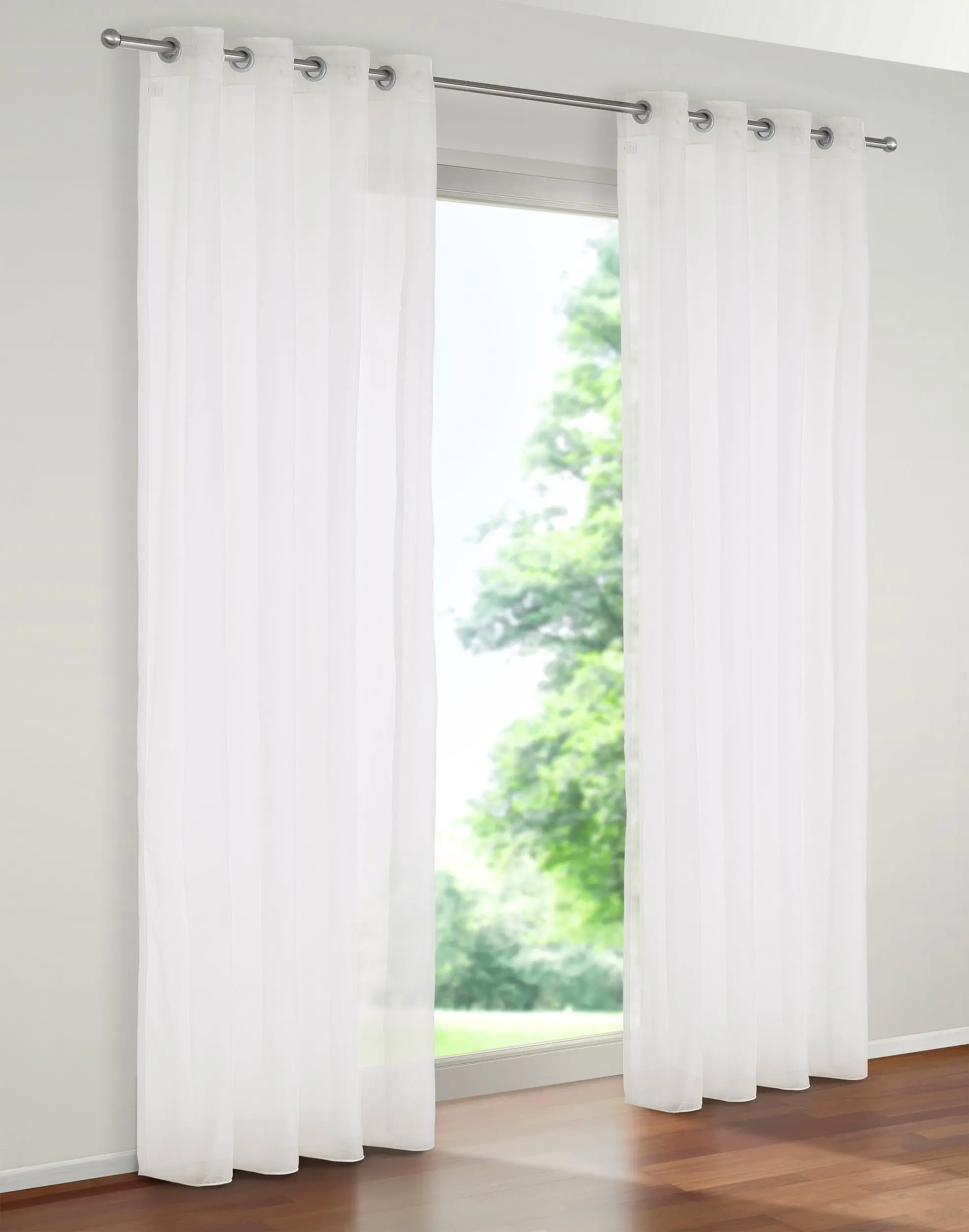 European design custom fancy 100% polyester white curtain sheer for window