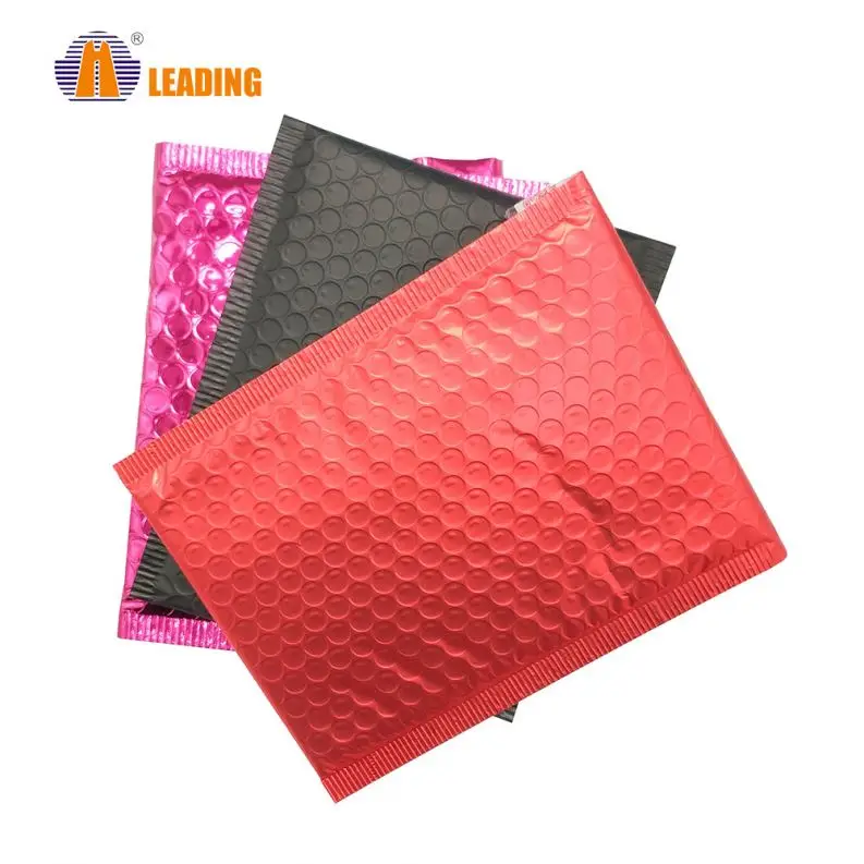Custom 000 Foil Mailing Colored White Green Pink Poly Decorative Bubble Mailer With Designs