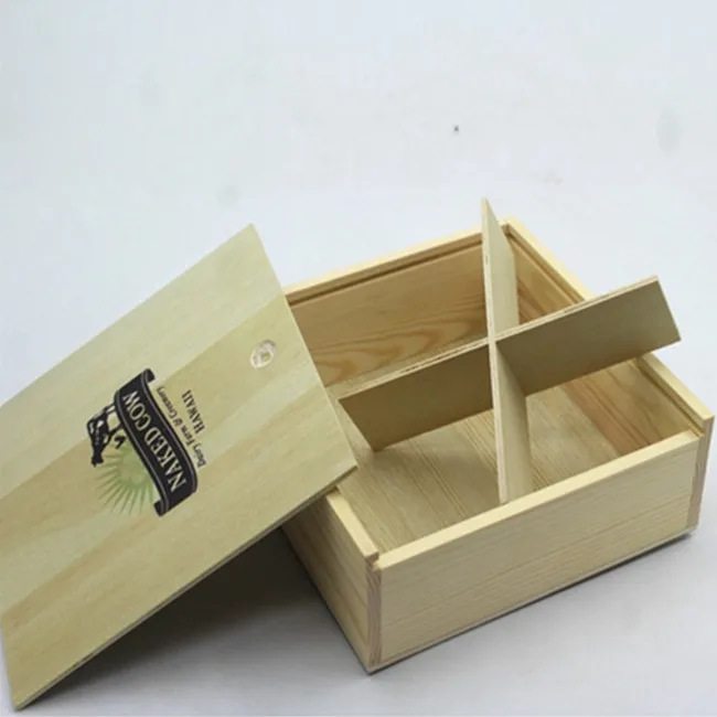 
Unfinished Pine Wood Nuts Fruit Packaging Box 