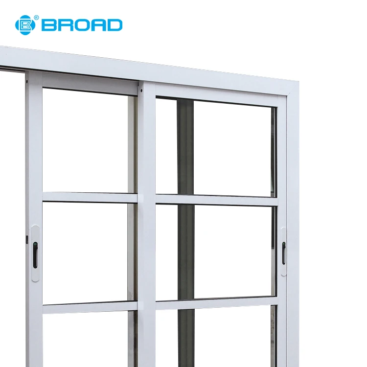 
Commercial balcony sliding glass reception windows with grill 