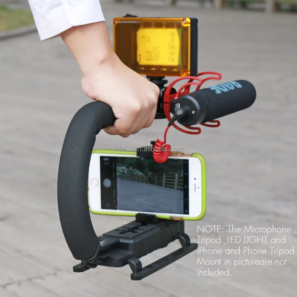 XILETU  U1 U2 Grip Pro Stabilizer Video Handle Camera Mobile Phone Stabilizing Handle For Canon Nikon Pentax DV Camera