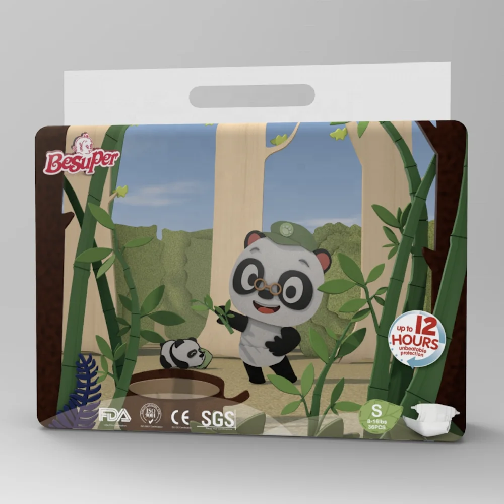 100% bamboo biodegradable infant nature disposable diapers for babies