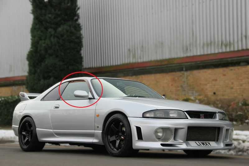 for Nissan Skyline R33 Carbon Fiber A-Pillar Wind Deflector (USA Warehouse including Shipping )