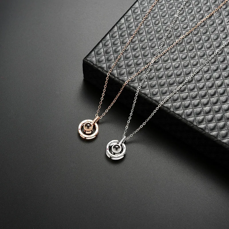 2019 Beautiful And Charming 100 Languages I Love You Nanotechnology Chip Necklace