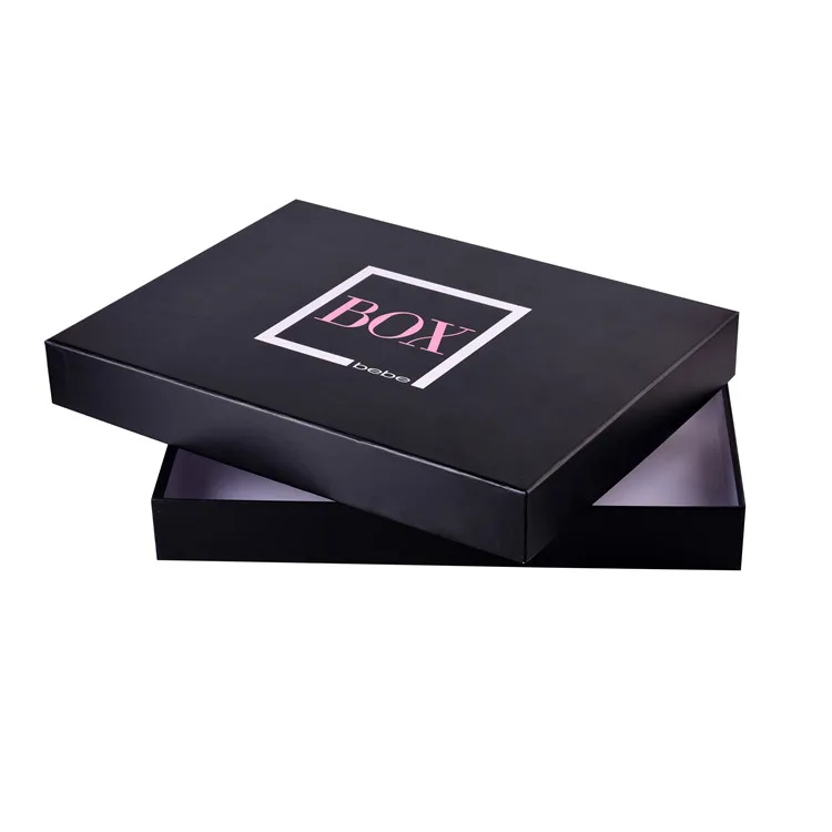 
Custom Made Cardboard Paper Deluxe Rigid Lift Off Clothing Packaging Gift Box 