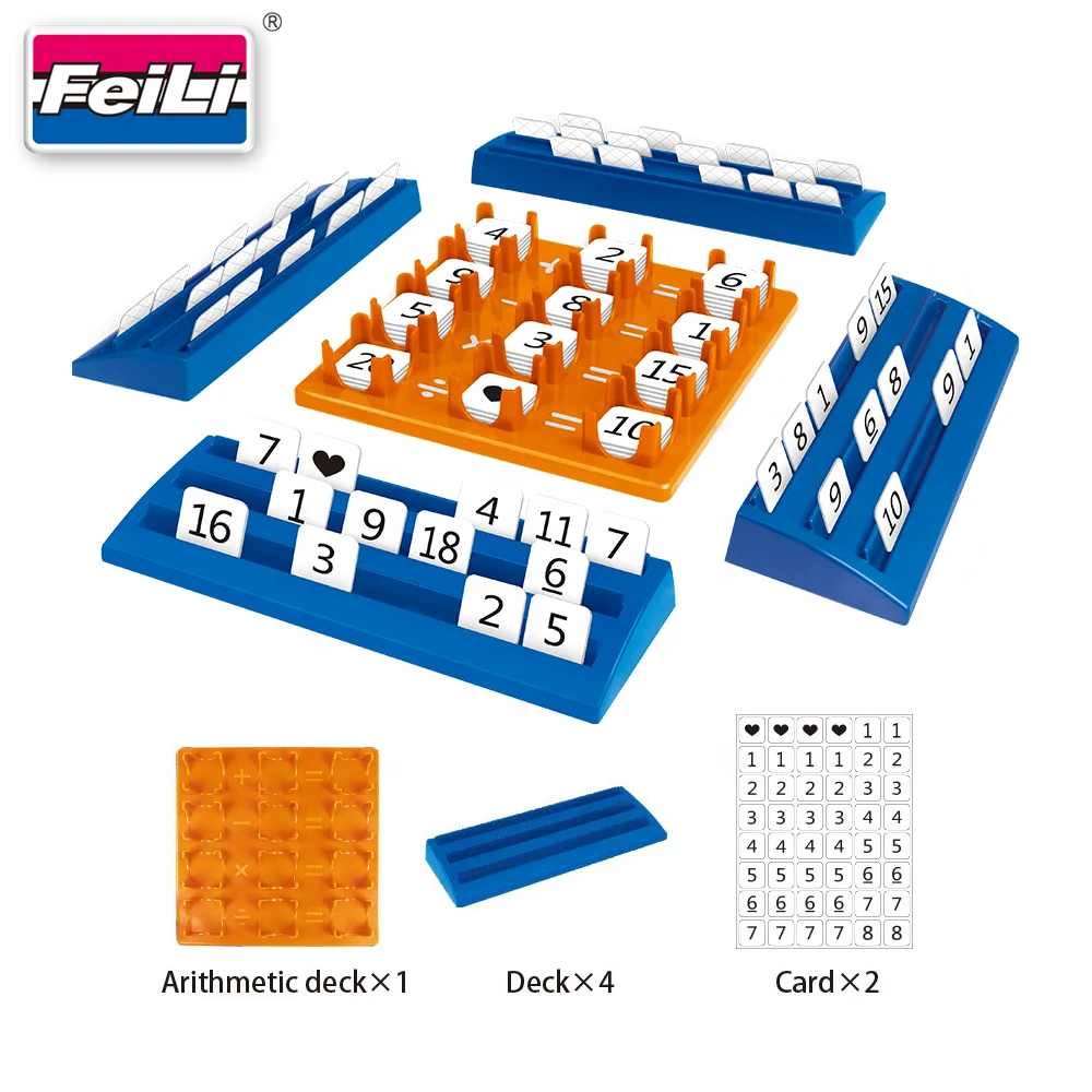 Customized calculation board game for 4 players children learning game learning toys