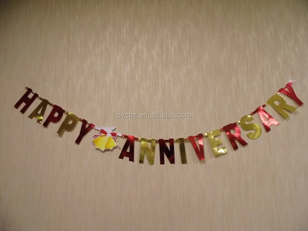 Wholesale Foiled Happy Birthday Paper Bunting Banner for Birthday Party Supplies