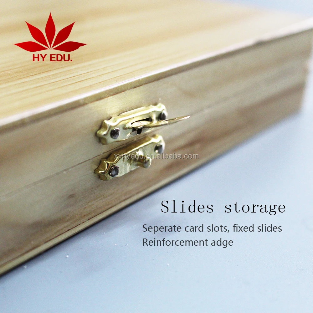 Most popular 100pieces Slide Storage wooden pathology microscope slides box