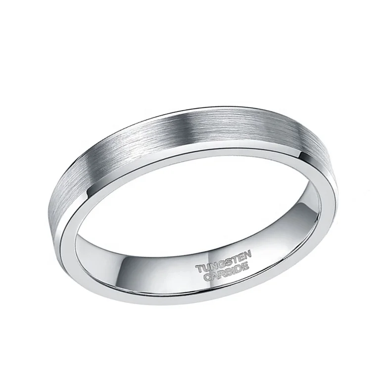 Latest Designs Brushed Tungsten Ring,Simple design men women silver color tungsten carbide jewelry rings