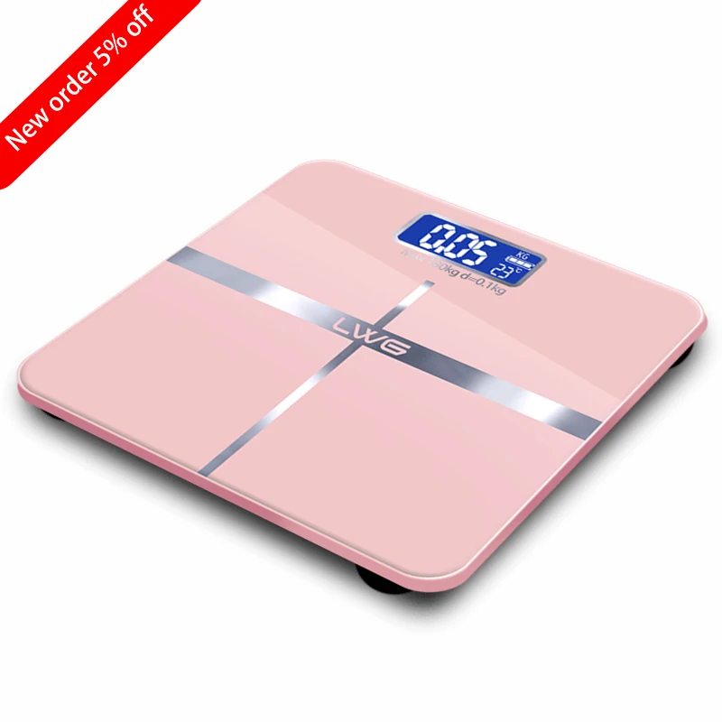 Custom electronic body weight bathroom glass scale