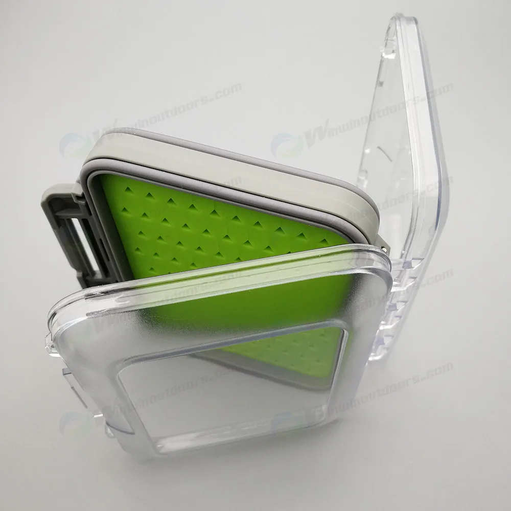 125*100*42mm fly fishing Double Side Plastic Waterproof silicone fishing lure package box