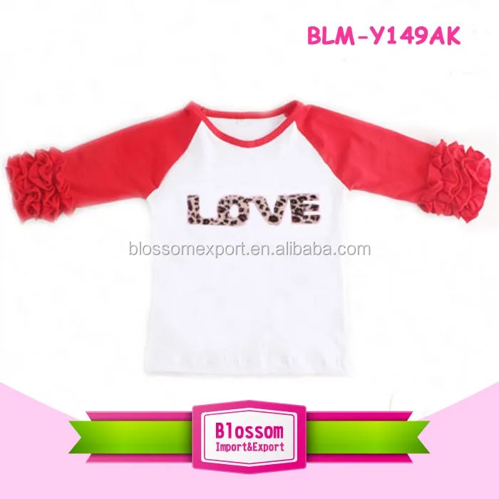 Mickey Minnie Ruffle Raglan Baby T Shirt Mouse Mickey Shirt Cotton Baby Icing Ruffle T Shirts