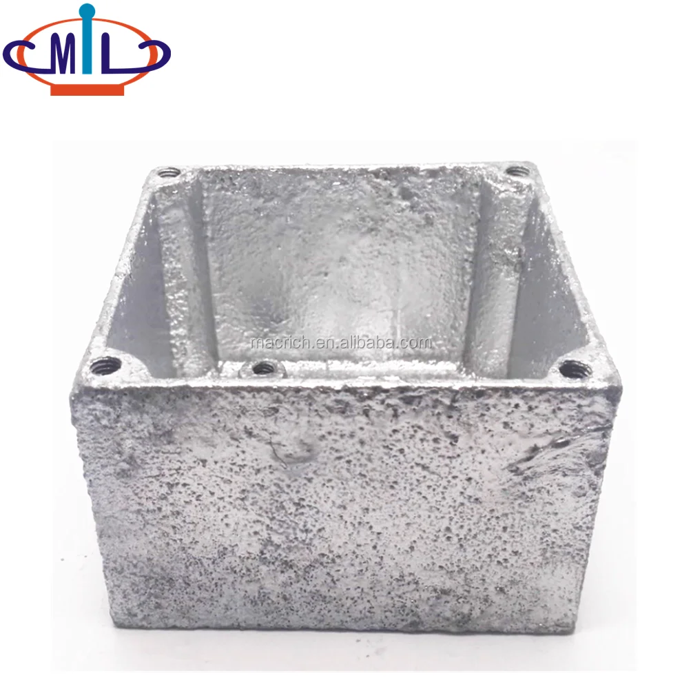 
3x3 Casting Galvanized Cast Iron IP30 Electric Switch Box 