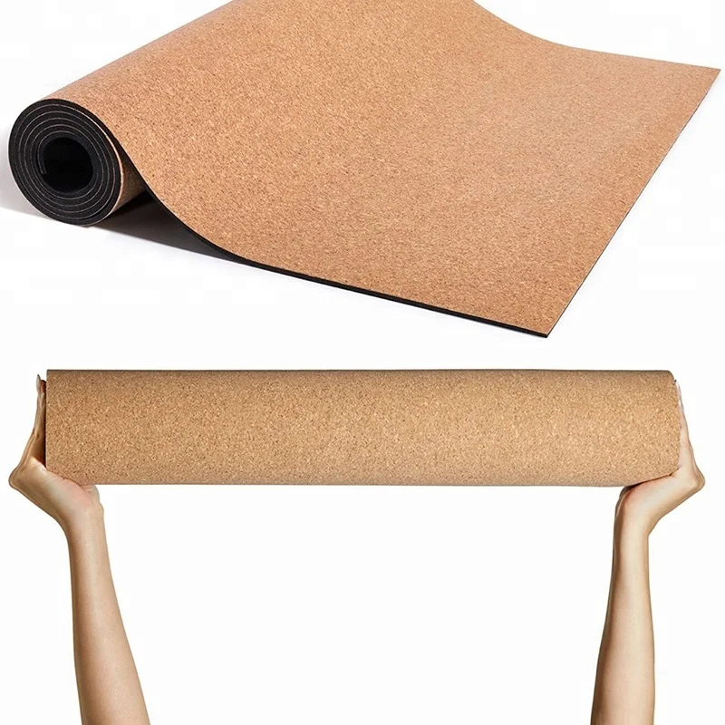 rubber yoga mat cork wholesale organic cork rubber mat logo custom thick yoga met eco friendly yoga matte cushioned great grip
