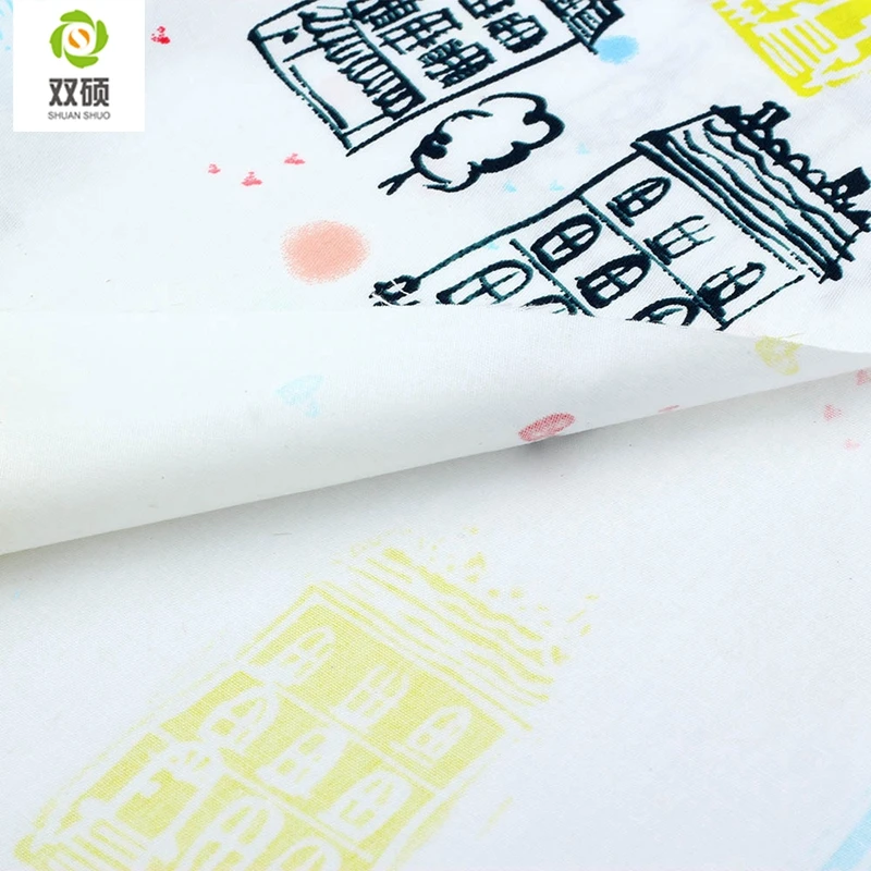 High Quality Eiffel Tower Pattern 100% Cotton Fabric Printed Tecidos Quilting Textiles For Sewing