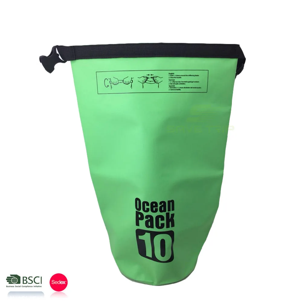 5L 10L 20L 30L Waterproof Dry Bag Ocean Pack Swim Sack Dry Bag with long adjustable Shoulder Strap for Outdoor Kayaking Boating