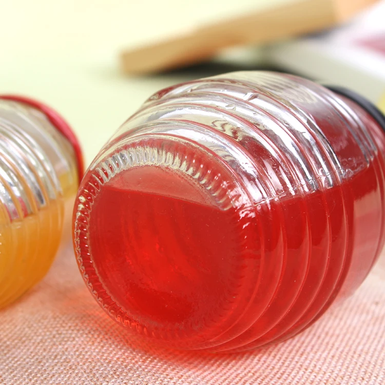 
730ml 500g 1000g Honey Honeycomb Glass Bottle With Tin Plate Lid Bee Honey Jar 