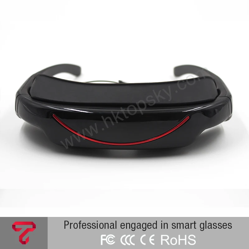 Popular 72inch video glasses portable mobile movies FPV goggles, AV IN to with TV tuner, PS2/3, 4GB memory