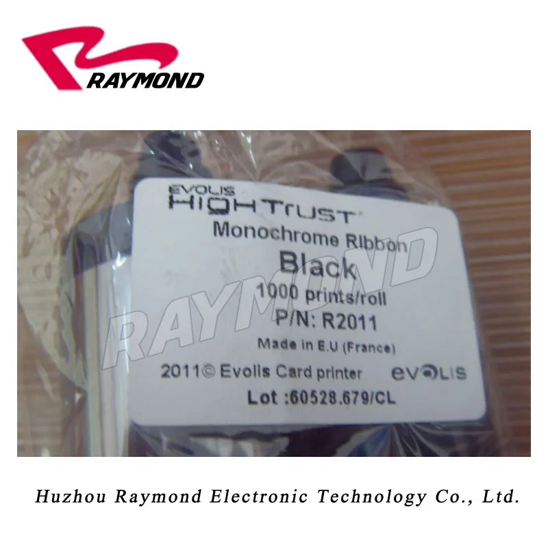 Оригинальный принтер Evolis Pebble 4 Dualys 3 Quantum Securion PVC ID Card Printer R2011 Черная монохромная лента-1000 изображения