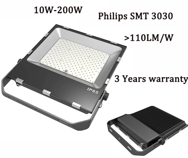 CE RoHS Listed LED Slim Floodlight 200w 24000lm, 120lm/w led flood light IP65 3 Years Warranty