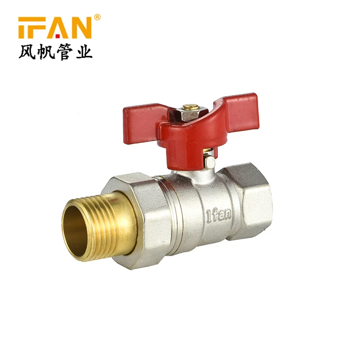 reliable pipe producer double color 81052 butterfly union brass Ball Valve 1/2FM for water/gas (62176176241)